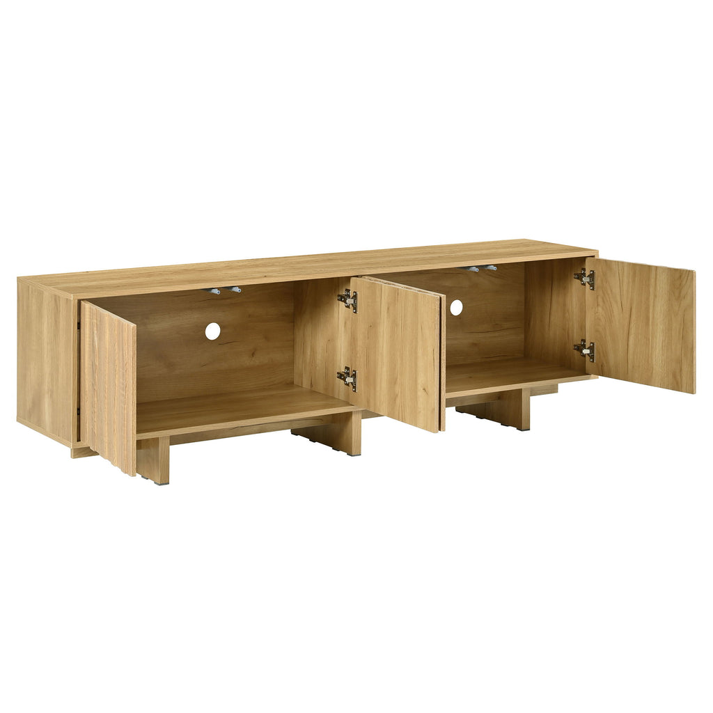 Retro Style TV Stand With Wavy Door