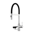 Kitchen Faucet With Magnetic Pull Out Sprayer, 360 Degree Swivel Single Handle High Arc Kitchen Sink Faucet With Glass Rinser - Brushed Nickel