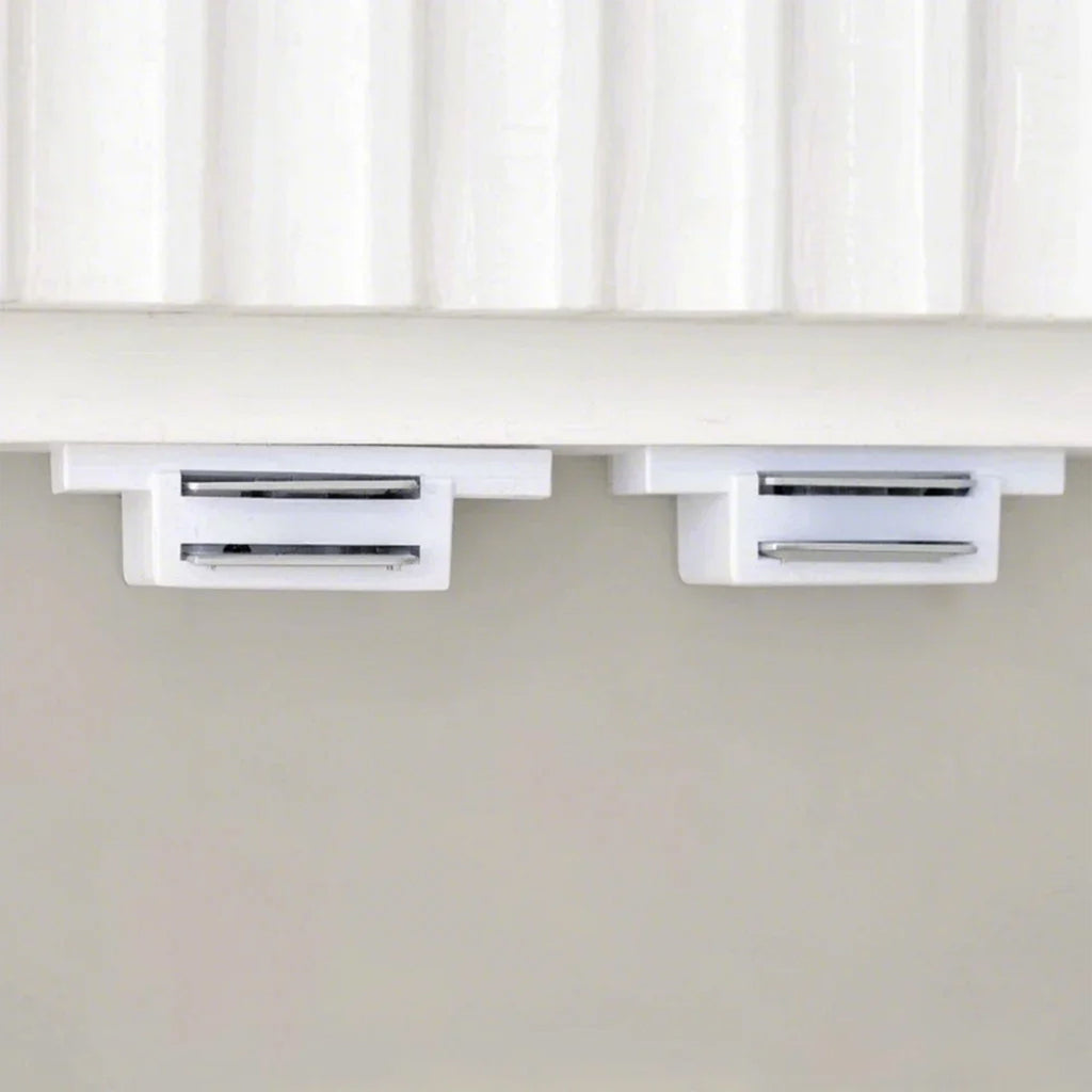 Fluted Kitchen Pantry Cabinet With 3 Keyboard Drawers & 6 Adjustable Door Shelves