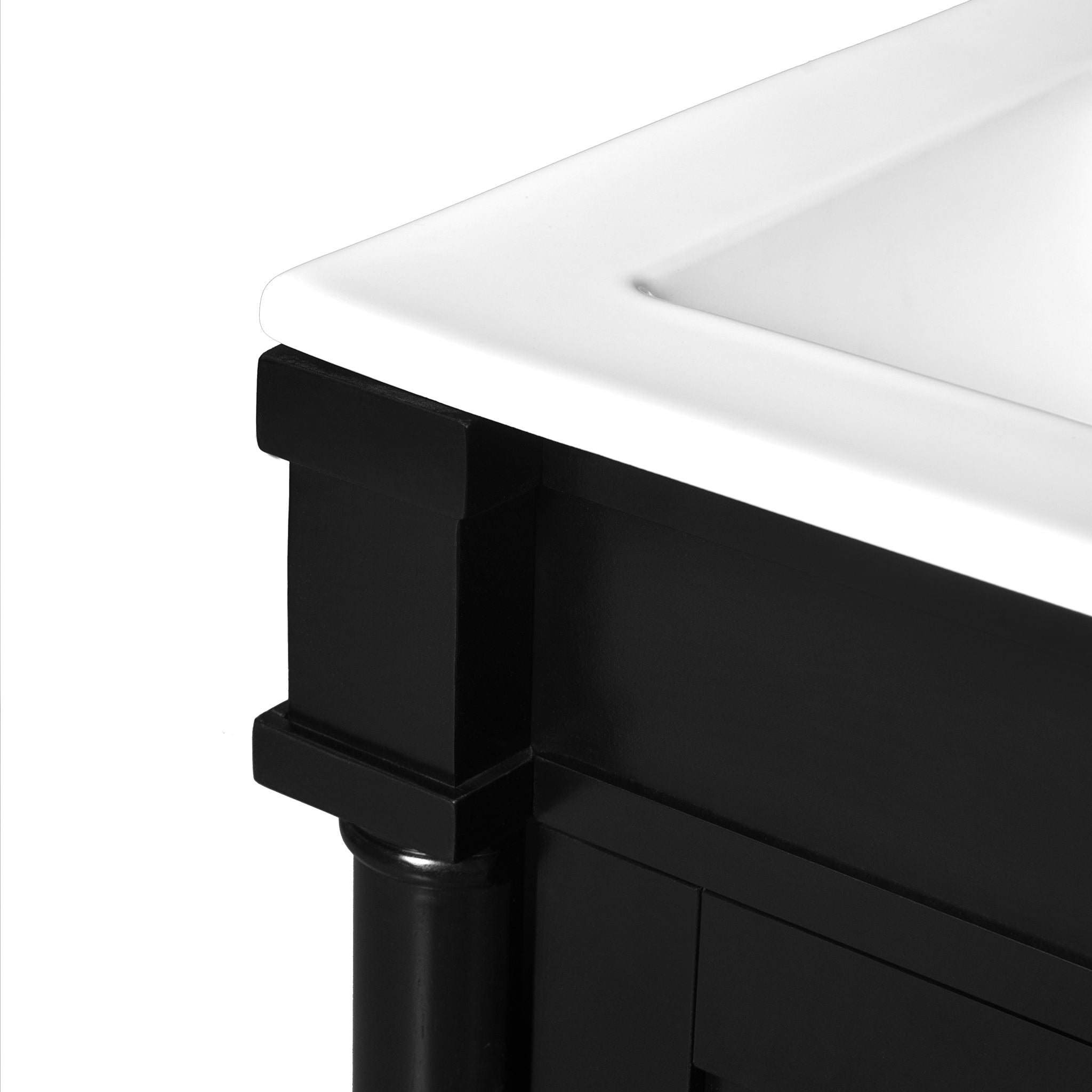 Bathroom Vanity With Sink, Storage Cabinet With Door, Drop In Sink, Compact Freestanding Design
