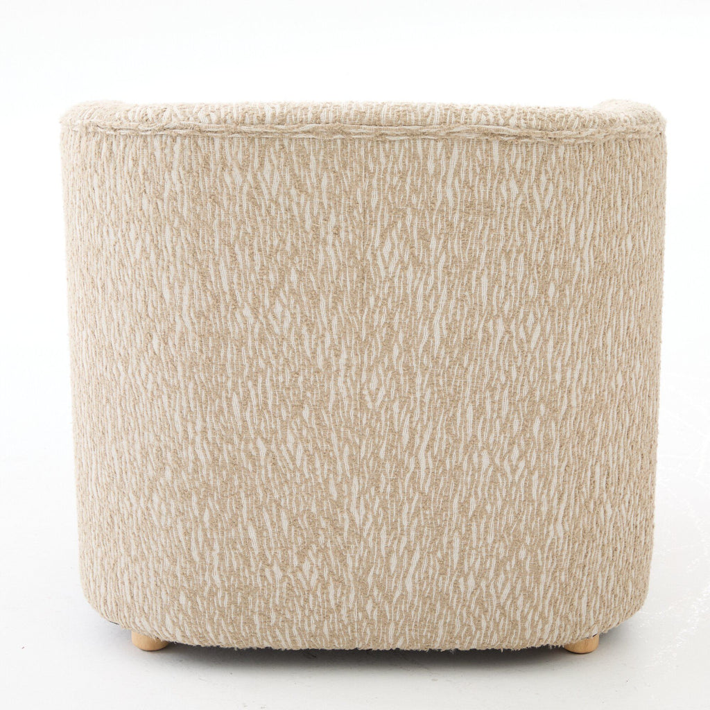 Arm Lounge Chair With Removable Seat Cushion - Light Brown