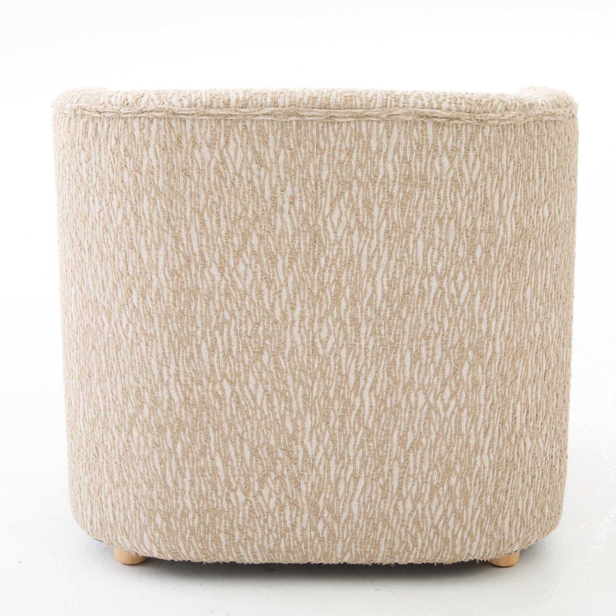 Arm Lounge Chair With Removable Seat Cushion - Light Brown