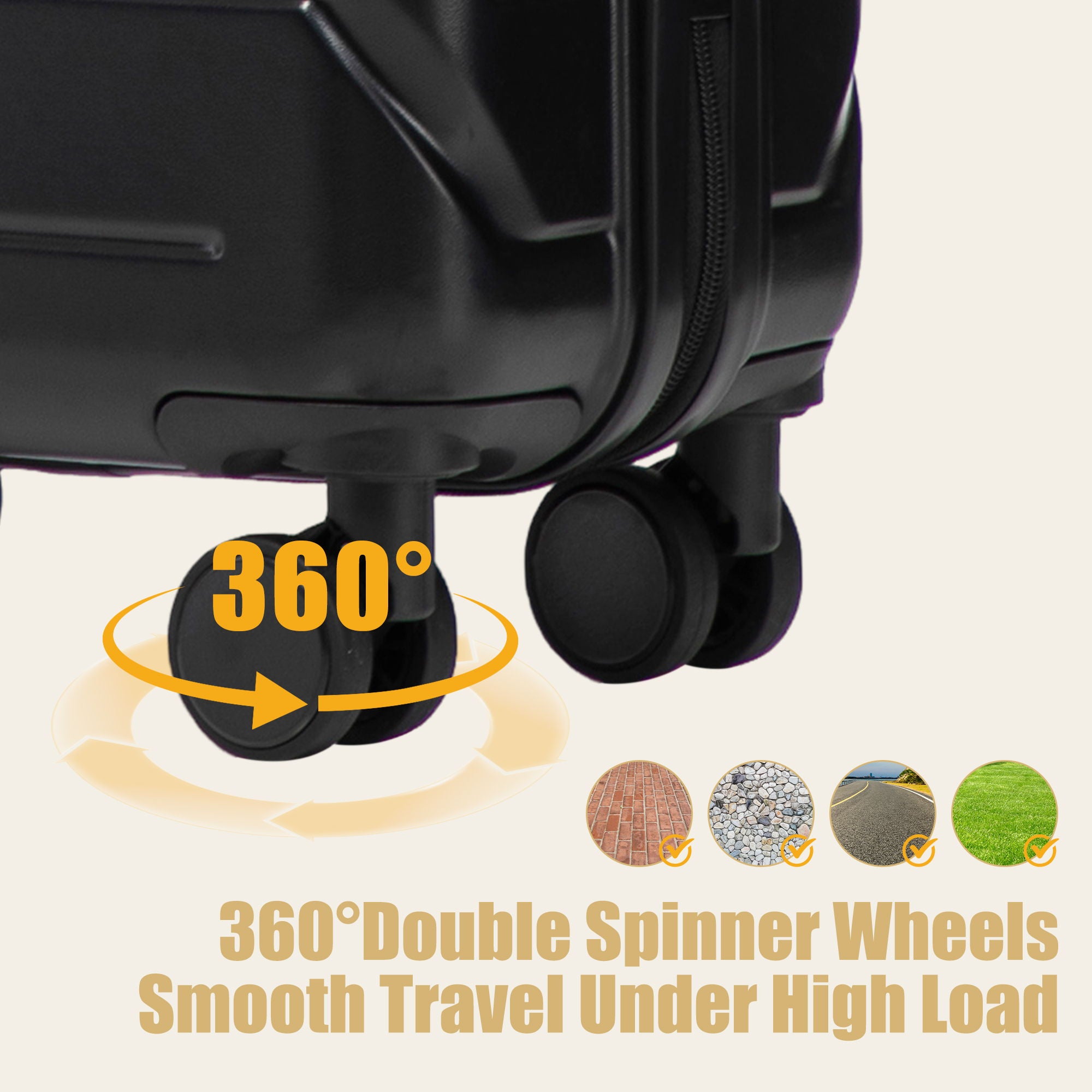 Hard Shell Travel Luggage With Scratch Resistant Surface