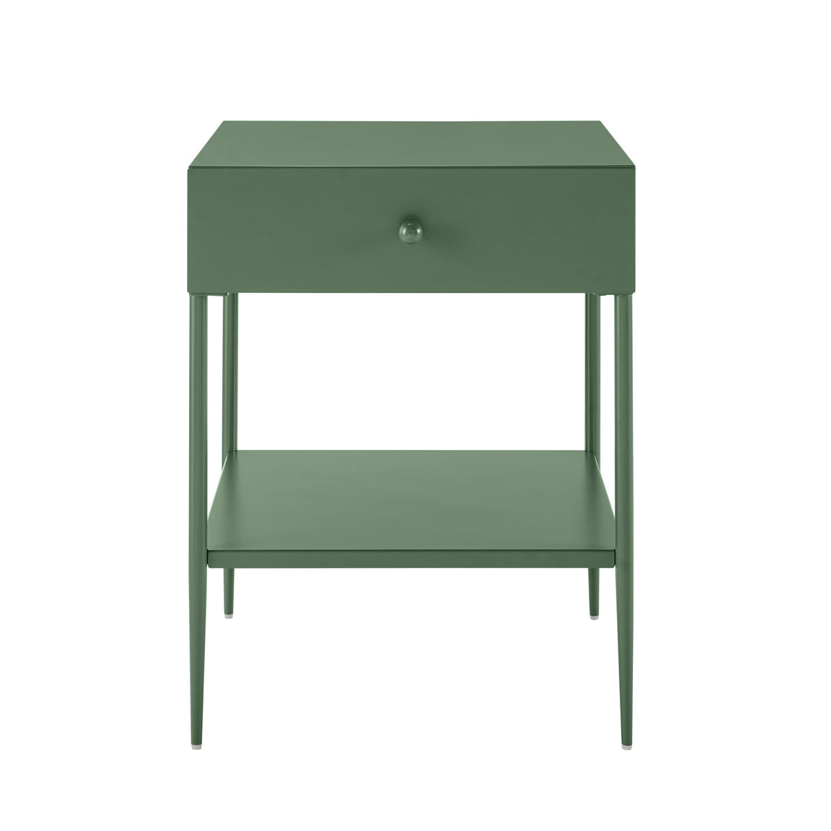 Colette - 1 Drawer Nightstand With Bottom Shelf - Green