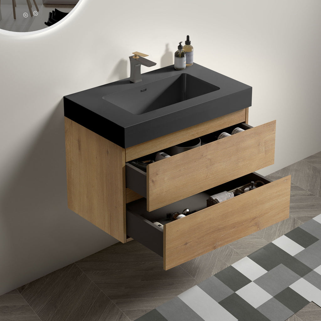 Alice - Bathroom Vanity With Sink, Large Storage, Wall Mounted