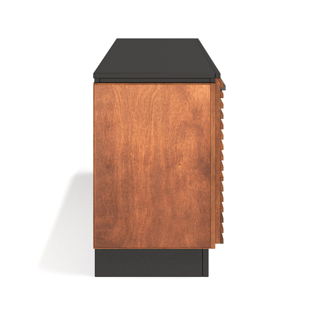 Fireplace TV Stand Console For TVs Up To 100" - Black / Bourbon