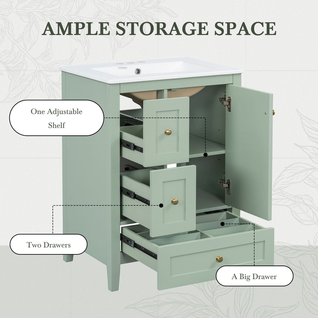 Bathroom Vanity With Storage, Removable Dividers