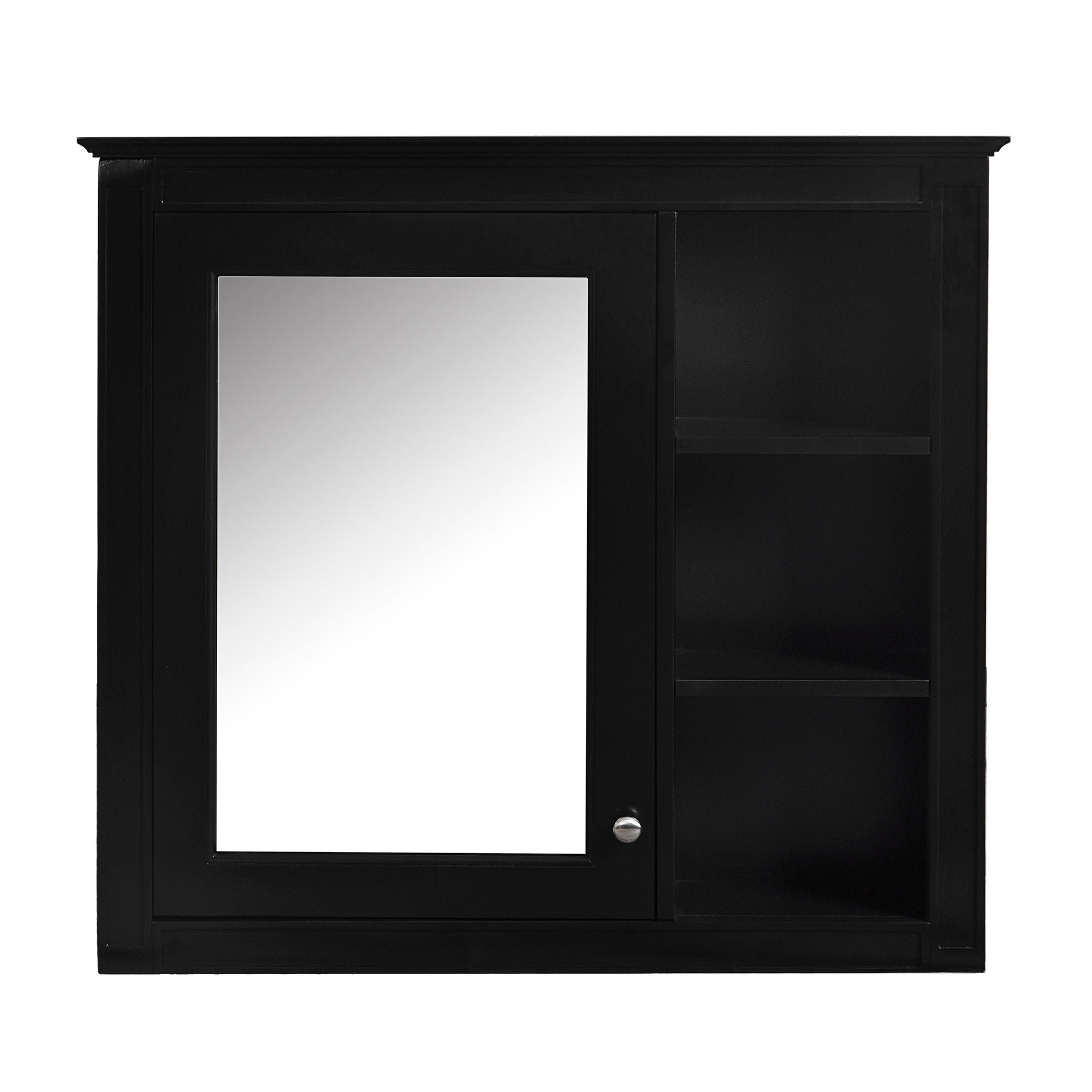 Bathroom Vanity With Medicine Cabinet, Royal Mirror Cabinet, Modern Bathroom Storage Cabinet With 2 Soft Closing Doors And 4 Drawers