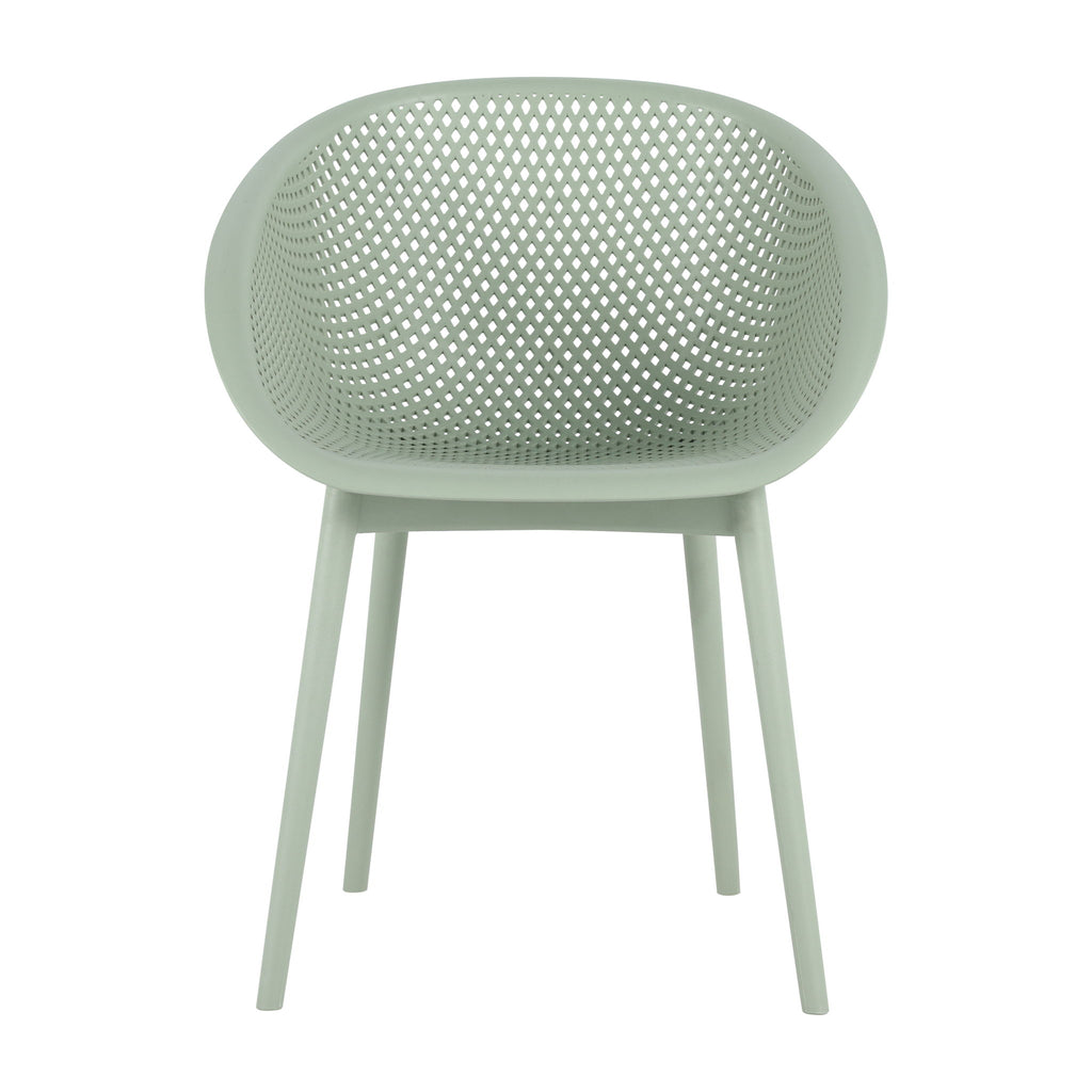 2 Piece Durable Single Chair With Hollow Out Design