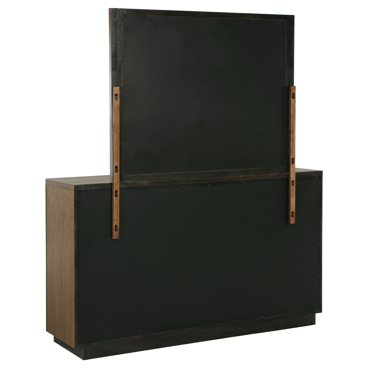 Moraga - 6 Drawer Dresser With Mirror - Ash Brown