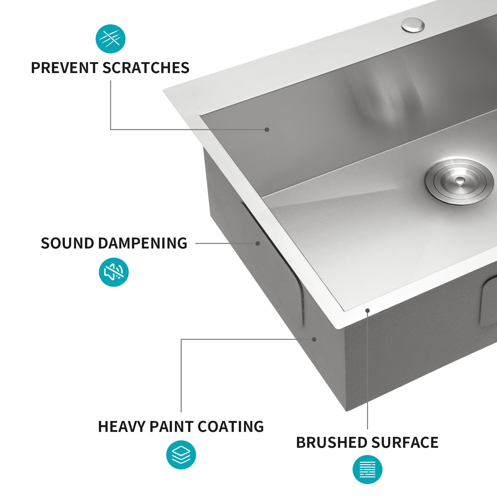 Topmount Stainless Steel Kitchen Sink