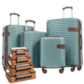 4 Piece Luggage Suitcase Set, Hard Shell Lightweight Expandable Travel Luggage With 4 Packing Cubes