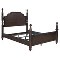4 Poster California King Bed With Serpentine Headboard - Dark Oak