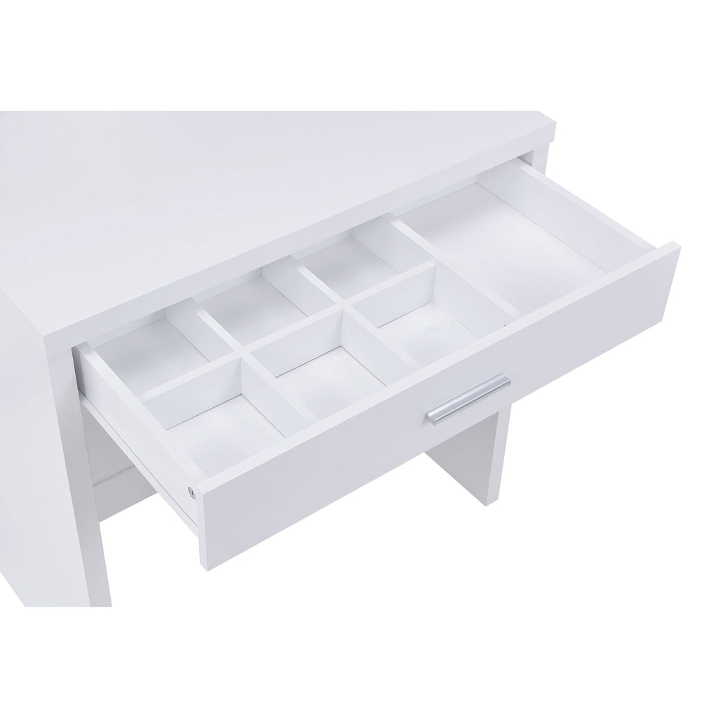 Walsh - Makeup Vanity Table With Mirror And Stool - White
