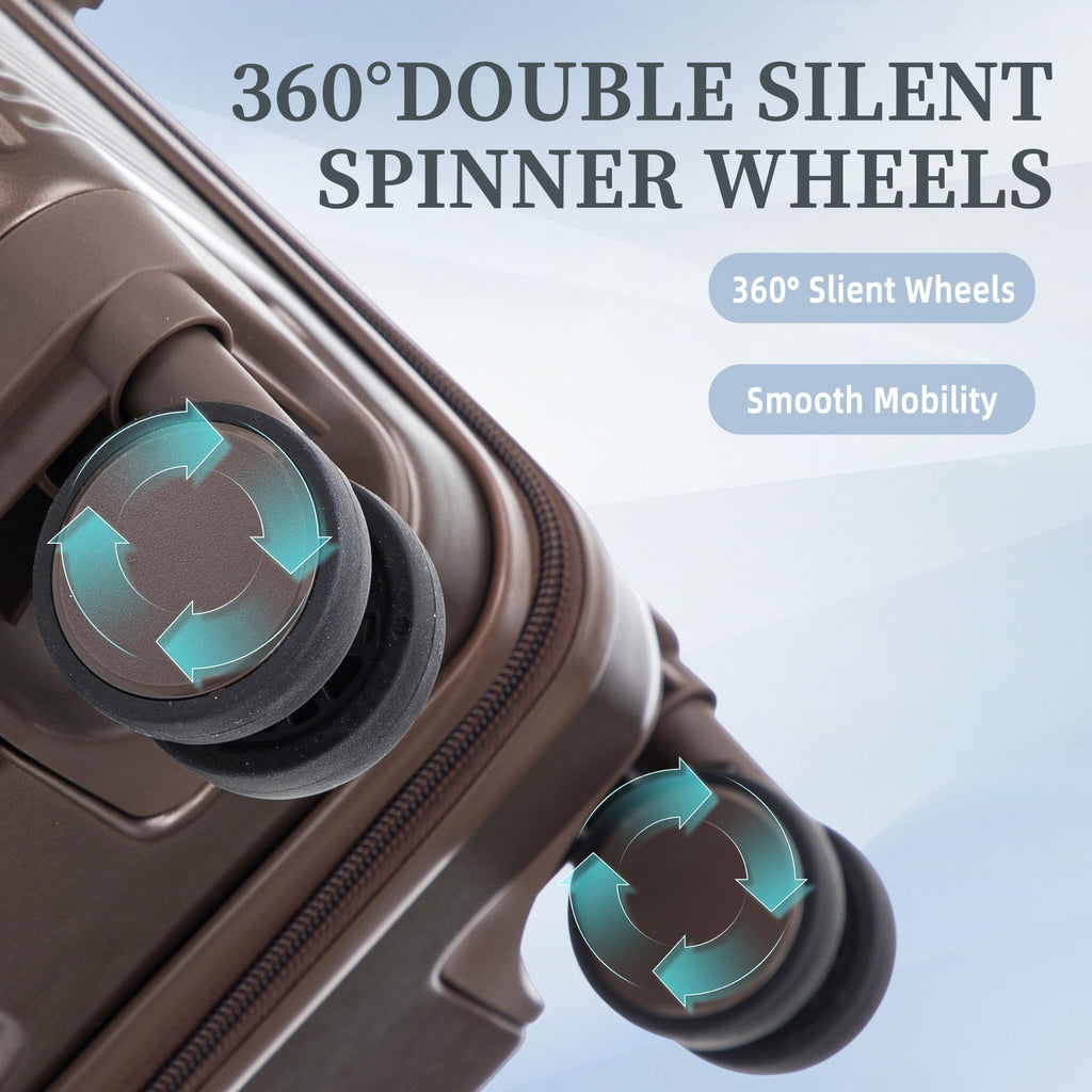 20" / 24" / 28" 3 Pieces / Set Spinner Wheel Luggage, Carry On Suitcase, Matching Color, TSA Combination Lock