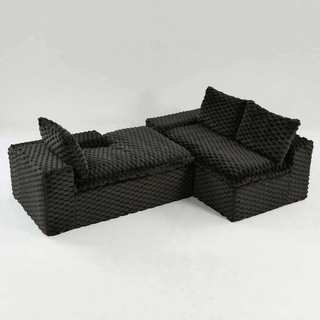 Modular Sofa, Convertible Twin Seat With Chaise Lounge