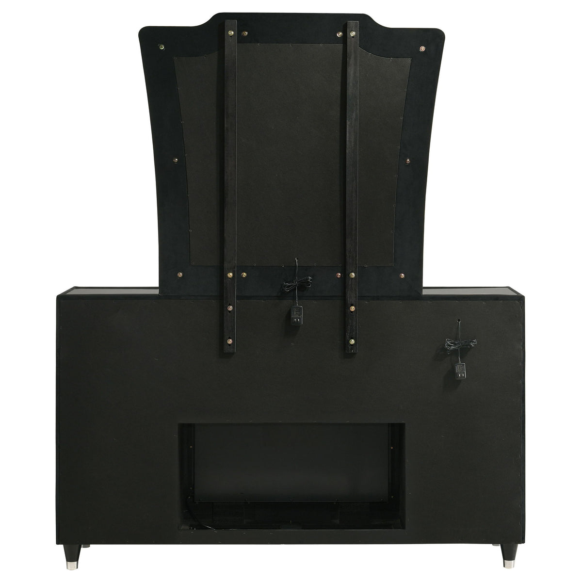 Mika - 8 Drawer LED Dresser And Mirror Set - Black