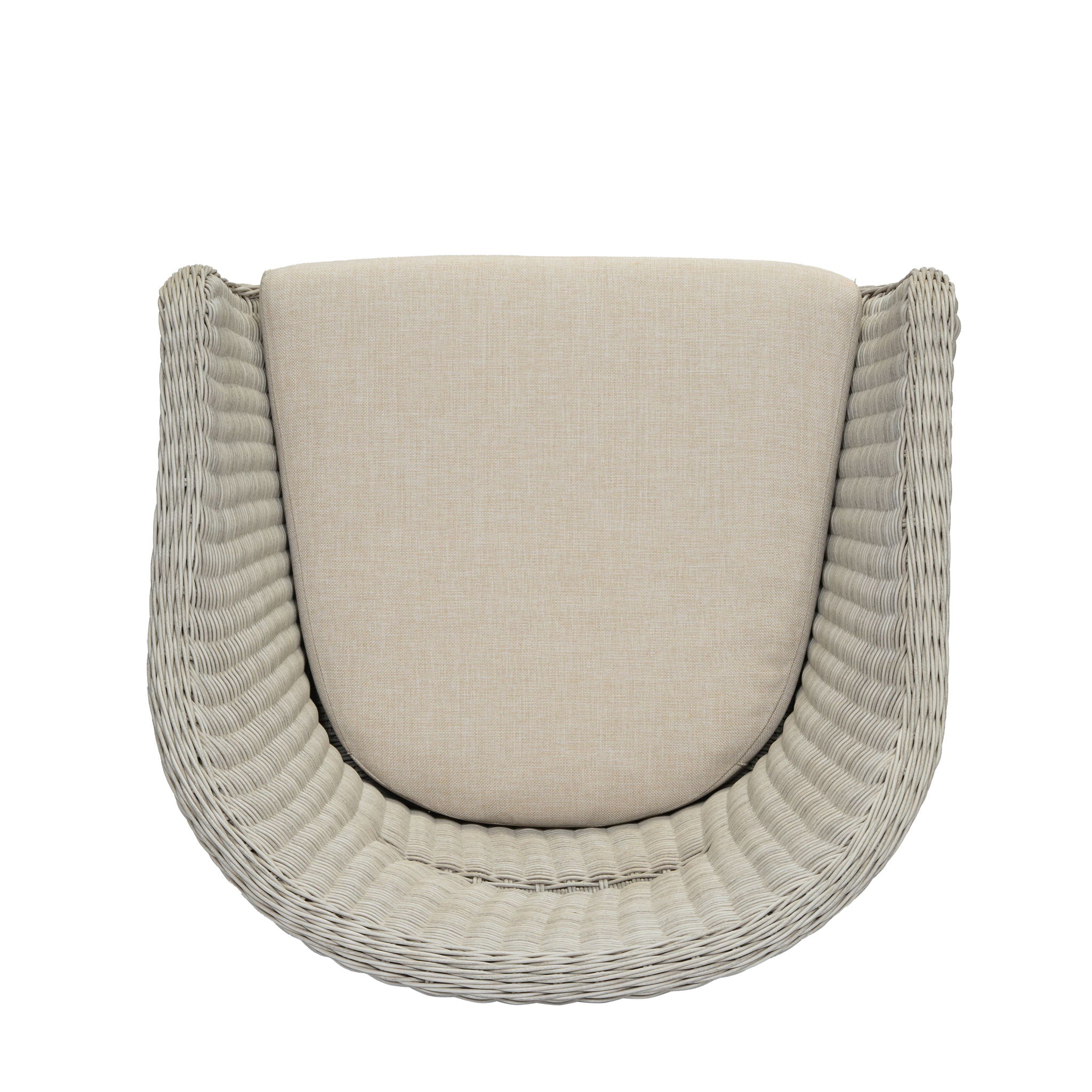 Modern Coastal Rattan Dining Chairs, (Set of 2), Solid Wood Legs - Beige