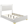 Full LED Panel Bed With Touch Activated Lighting - White