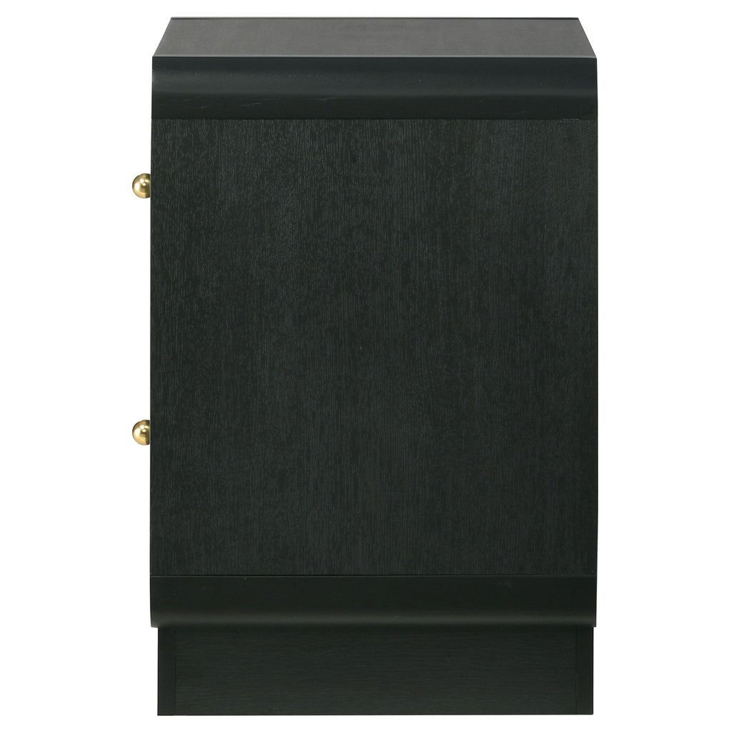 Burton - 2 Drawer Nightstand - Black