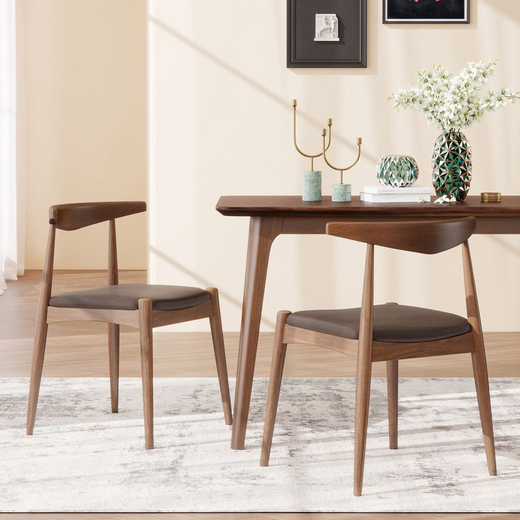 Dining Chairs With Ergonomic Backrest (Set of 2)