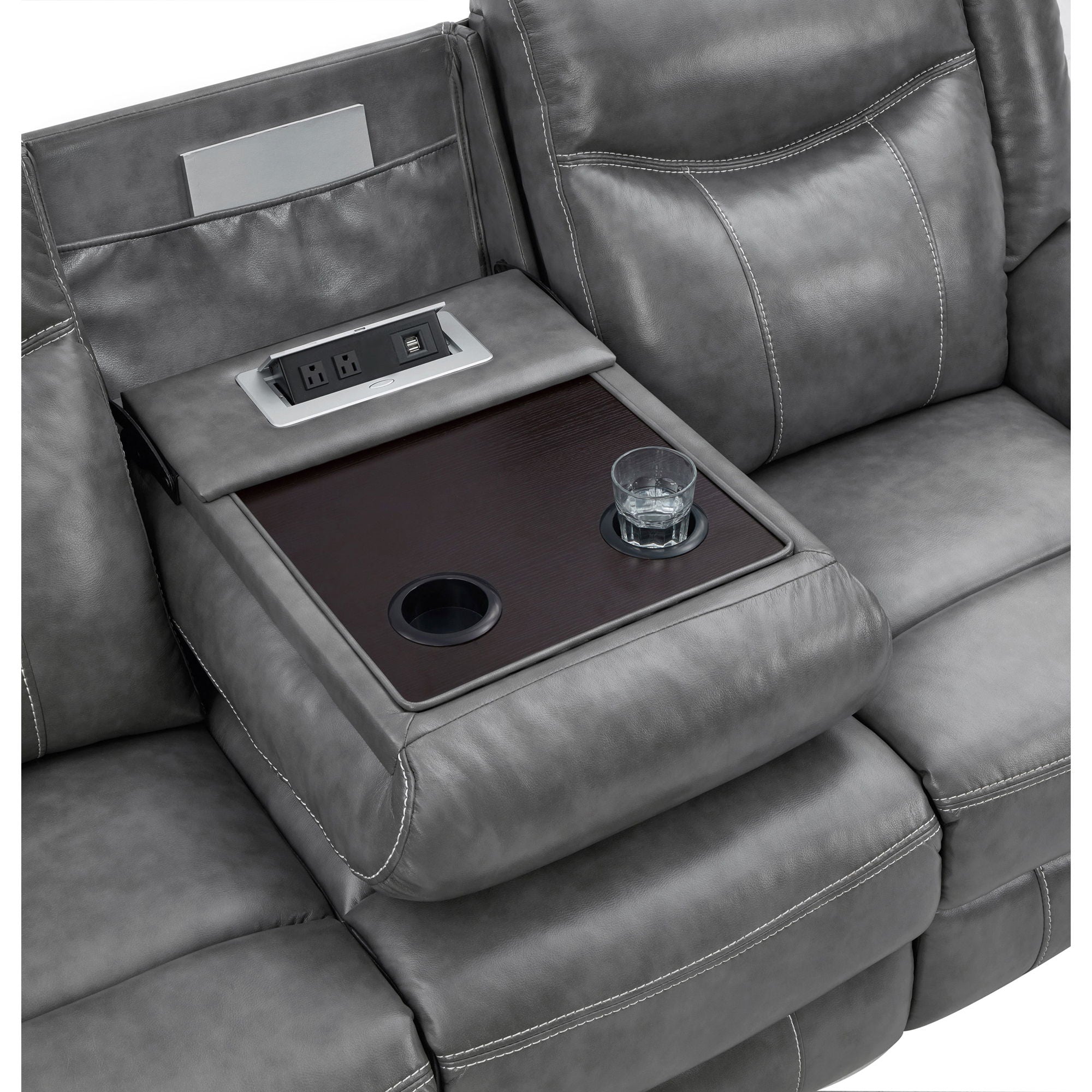 Hudson - Motion Sofa Pillow Top Arms Reclining Comfort - Gray