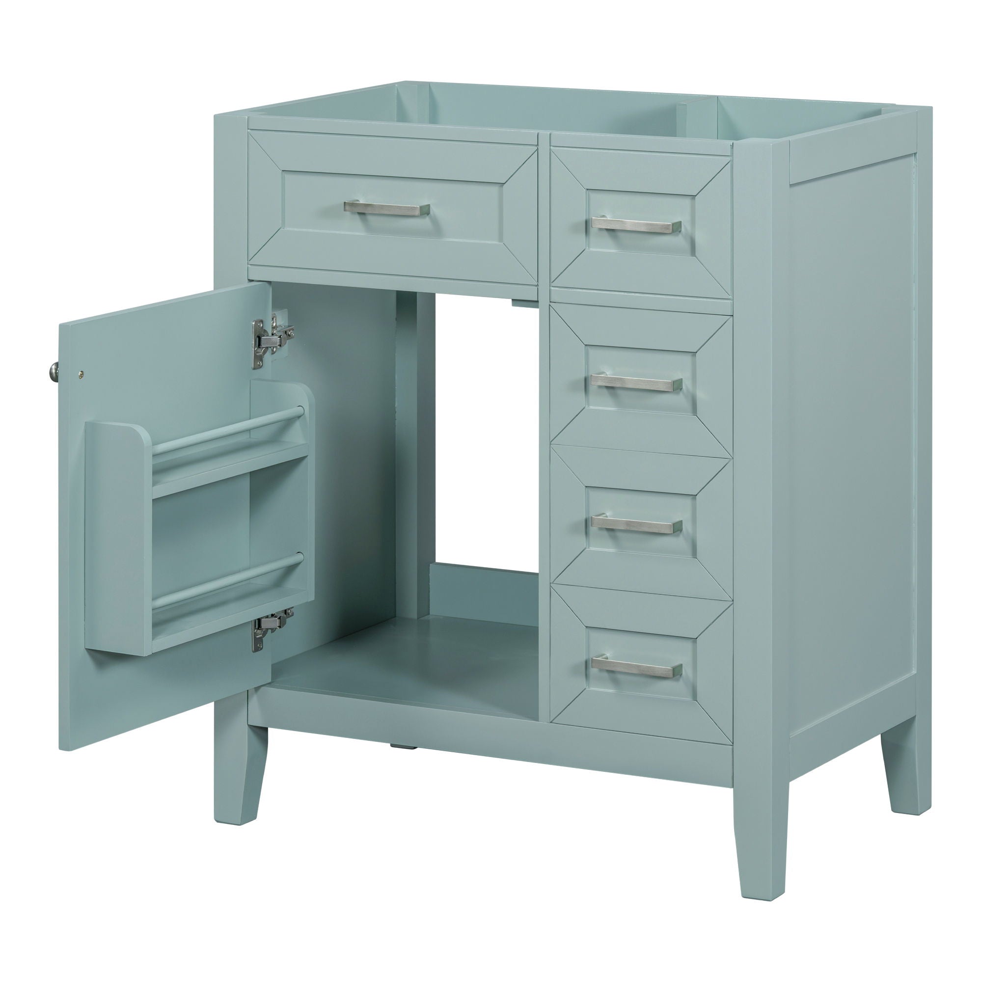 Modern Bathroom Vanity Base Only With Drawers, Freestanding Design