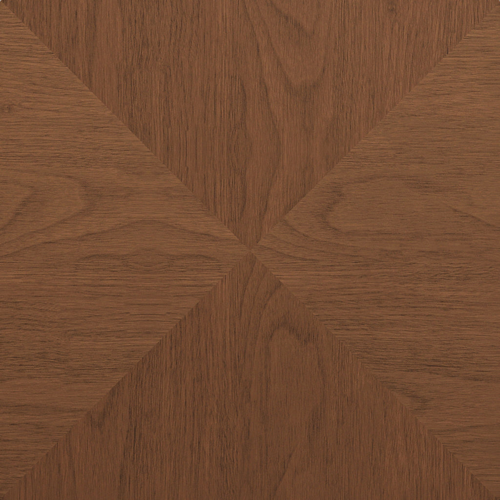 Drum Shaped Coffee Table With Hidden Storage Drawer, Low Profile For Living Room - Walnut
