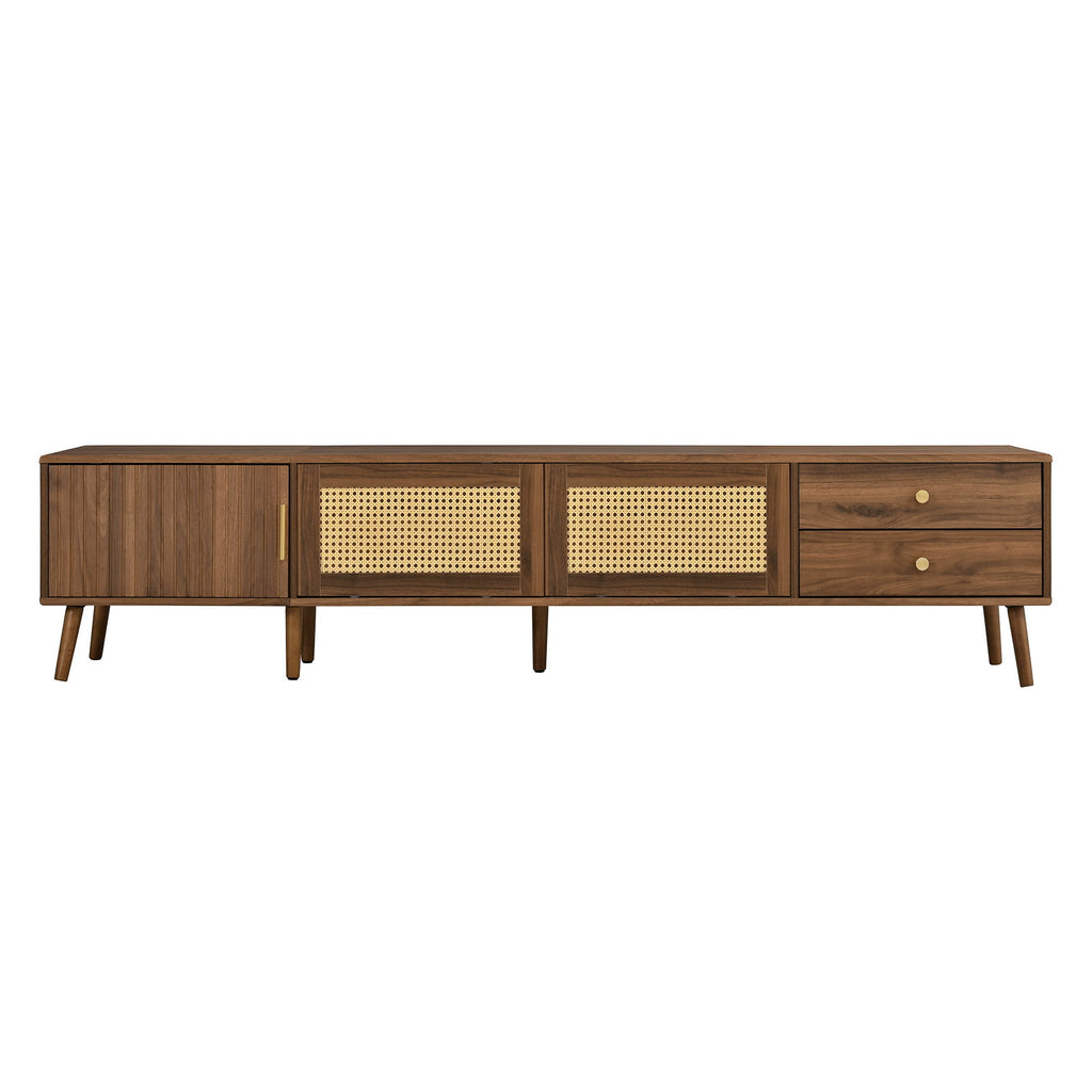 TV Stand With Storage Cabinets - Natural