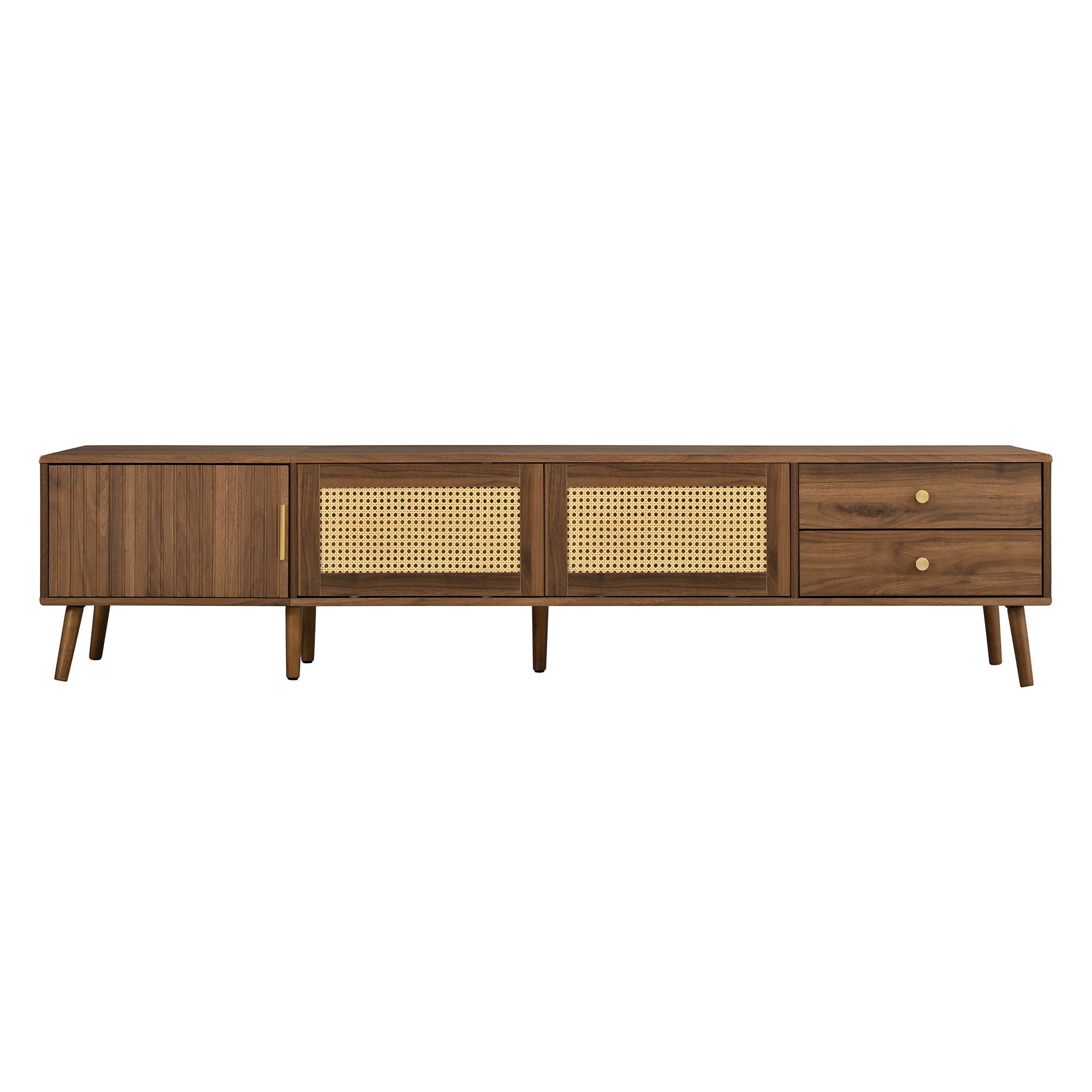 TV Stand With Storage Cabinets - Natural