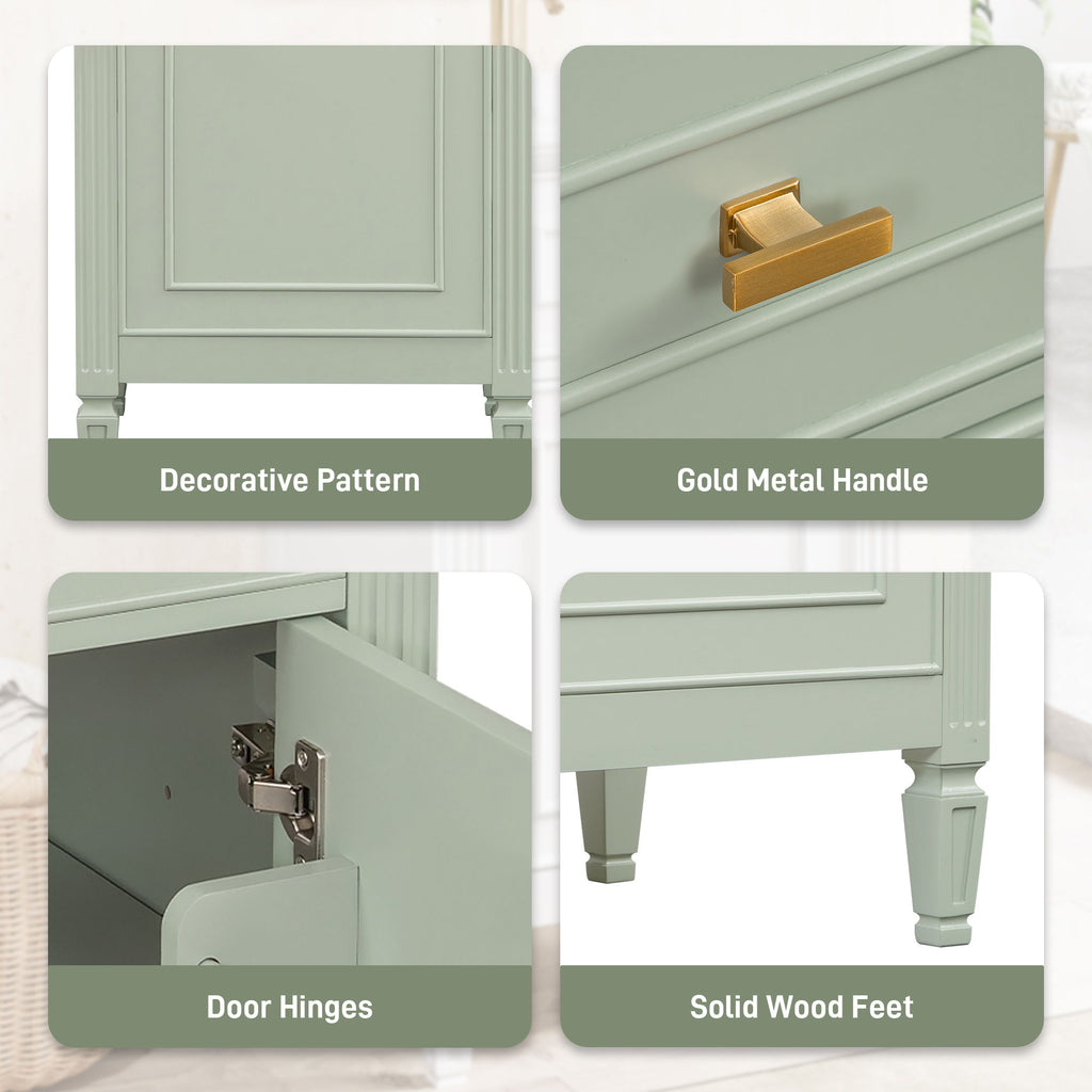 Bathroom Vanity With Sink, Adjustable Shelf, Tilt-Out Drawer