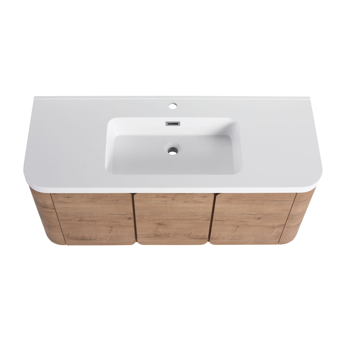 Wall Mounted Bathroom Vanity With Sink, 3 Soft Close Doors