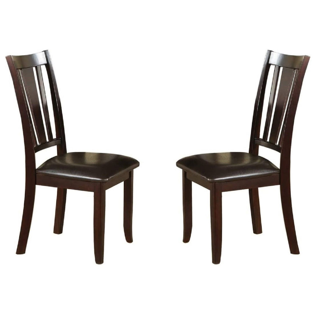 7 Piece Set, Dining Table With Butterfly Leaf And 6 Side Chairs - Espresso