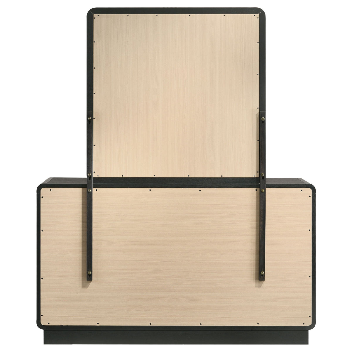 Burton - 6 Drawer Dresser With Mirror - Black