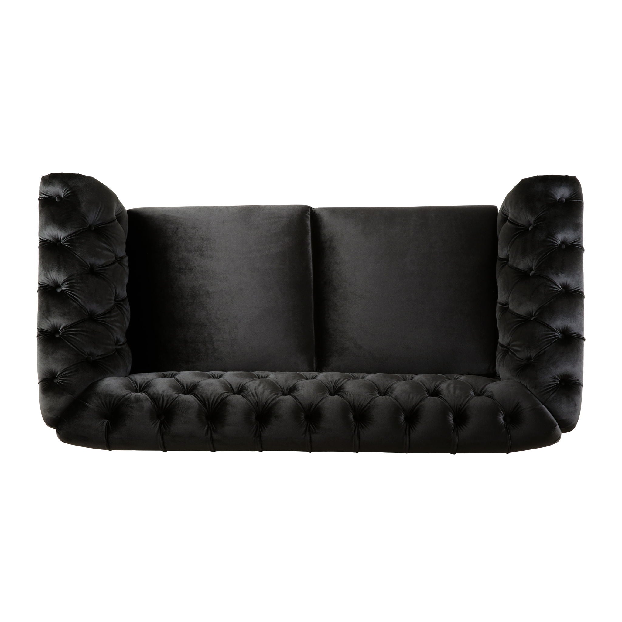 Chesterfield Loveseat Sofa, 2 Person Rolled Arm Upholstered Couch