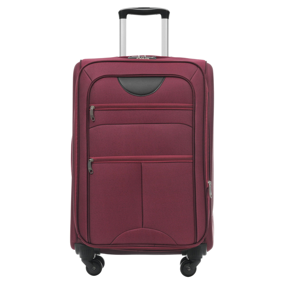 Softside Luggage Expandable 3 Piece Set Upright Spinner Lightweight Suitcase