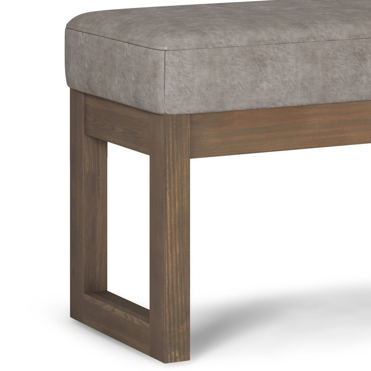 Milltown - Footstool, Small Ottoman Bench - Gray