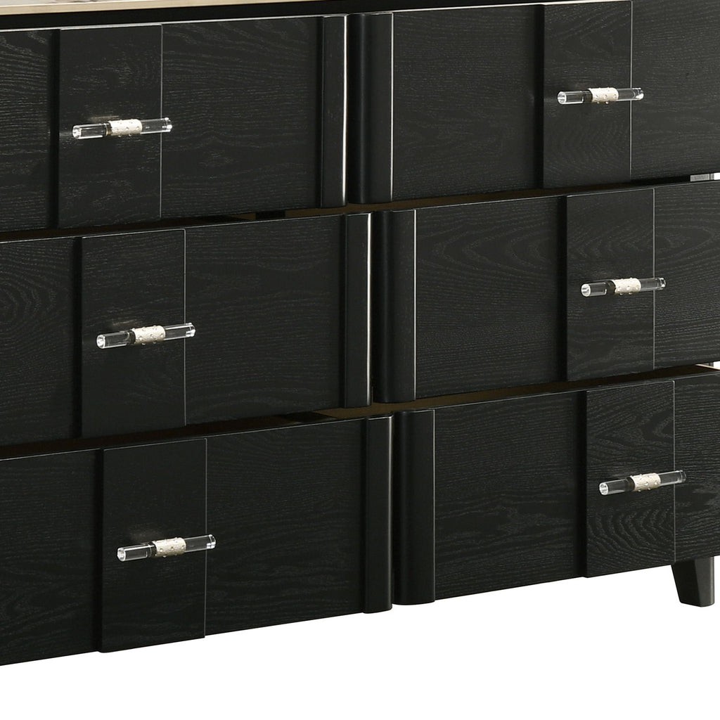 Opel - 6 Drawer Dresser - Black