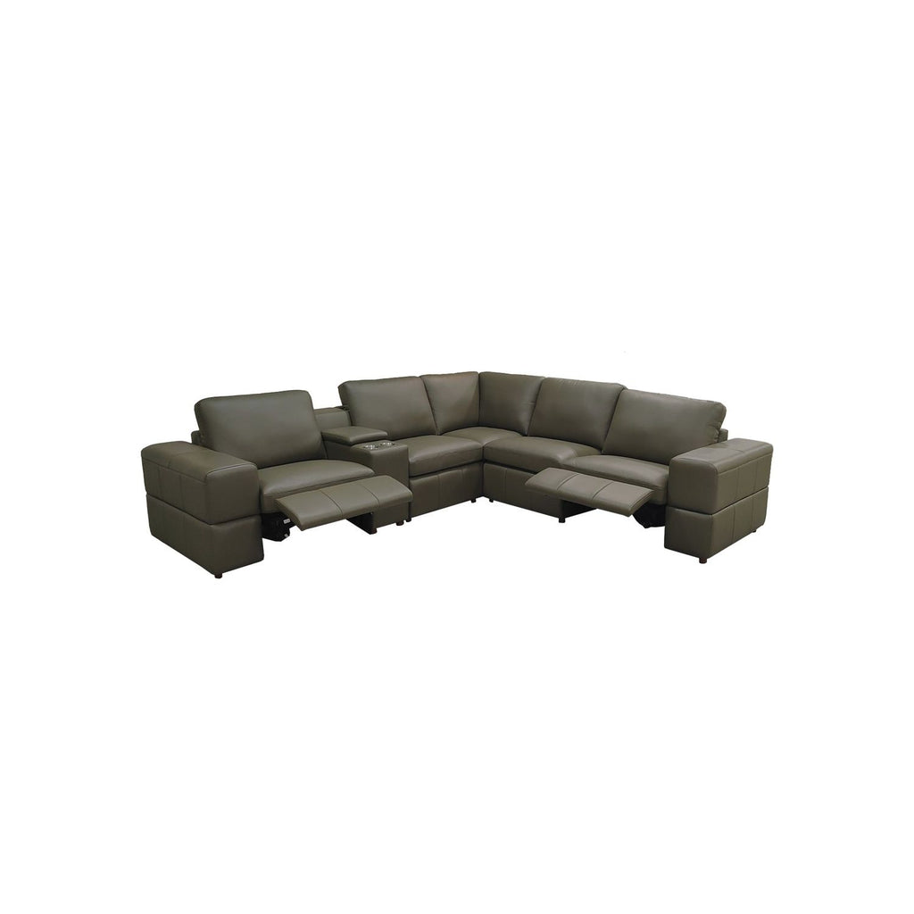 Upholstered Large Arms Sectional With Recliner Seats