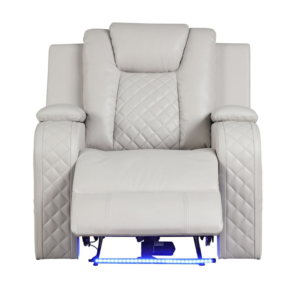 Benz - LED & Power Recliner With Adjustable Headrests And Ambient LED Lighting