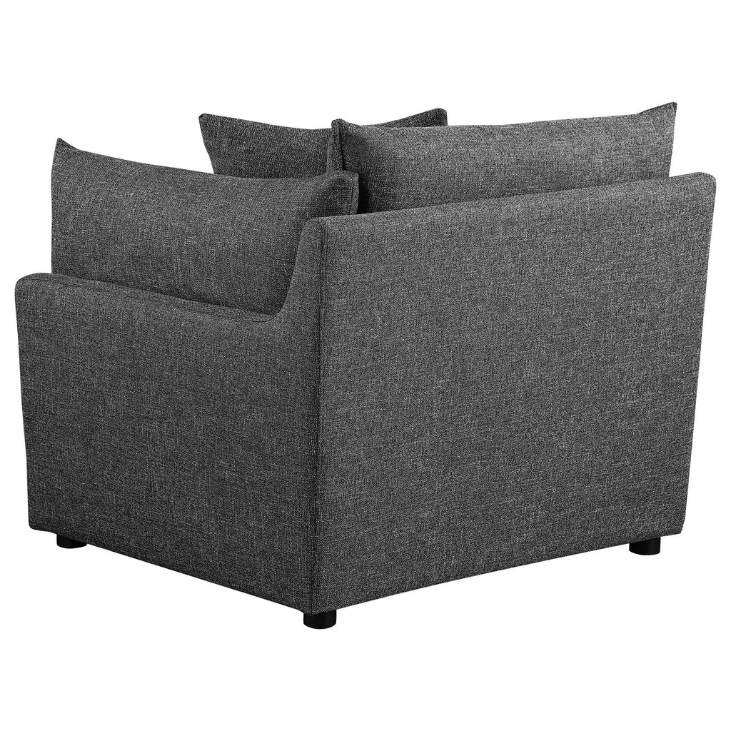 Tomasina - Modular Sofa With Cushions And Padded Arms - Black