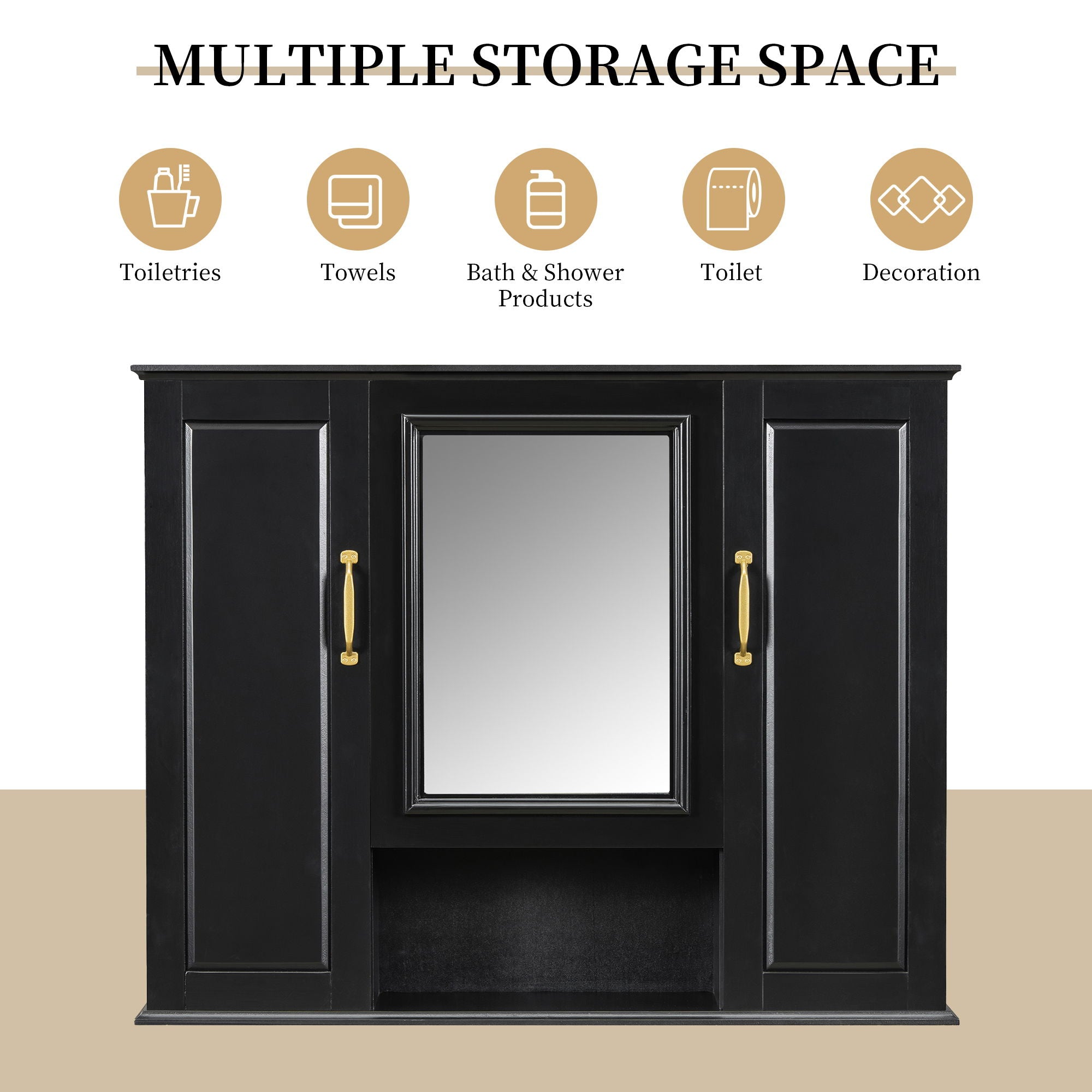 Modern Wall Mounted Medicine Cabinet With Mirror