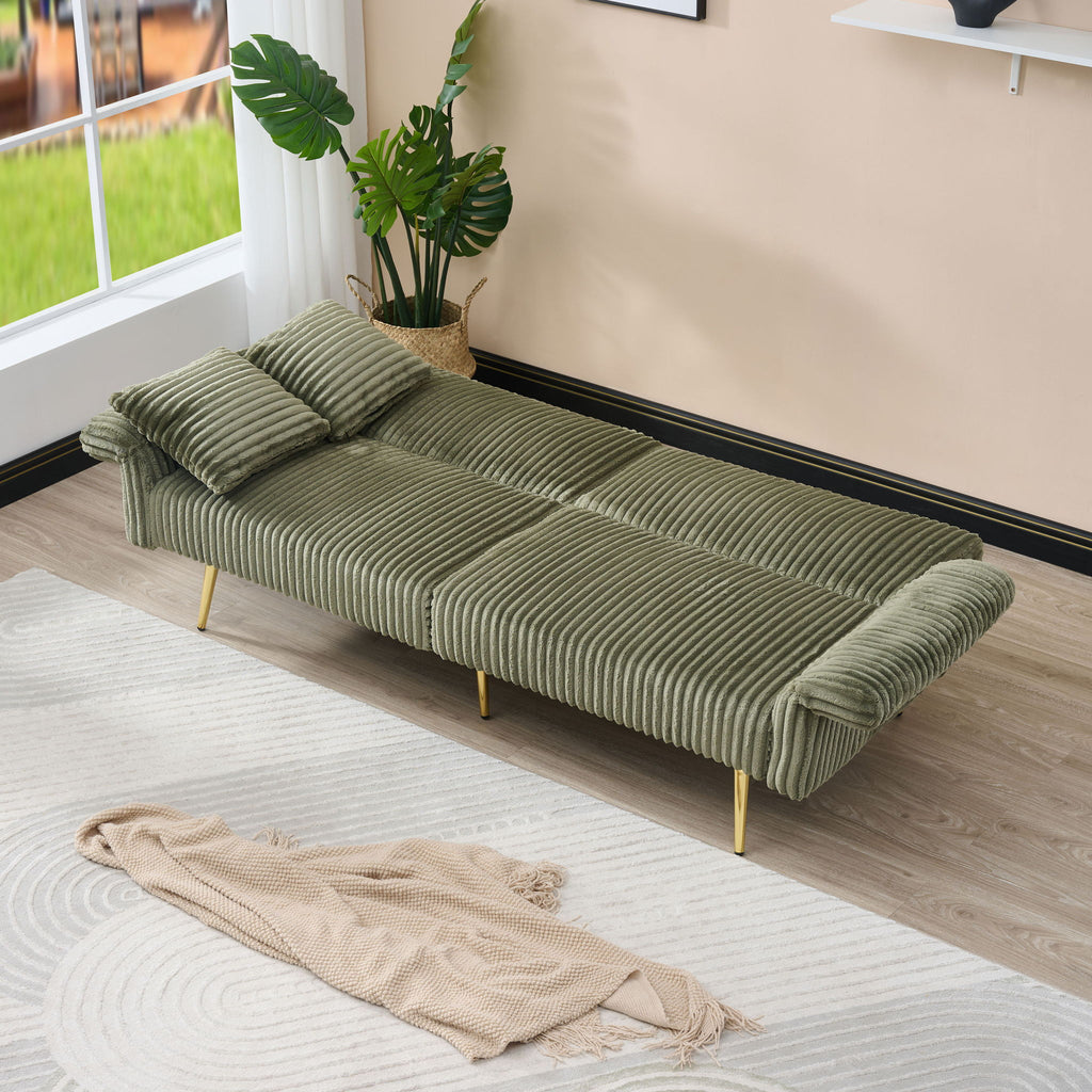Luxury Foldable Double Sofa Bed With Folding Armrests