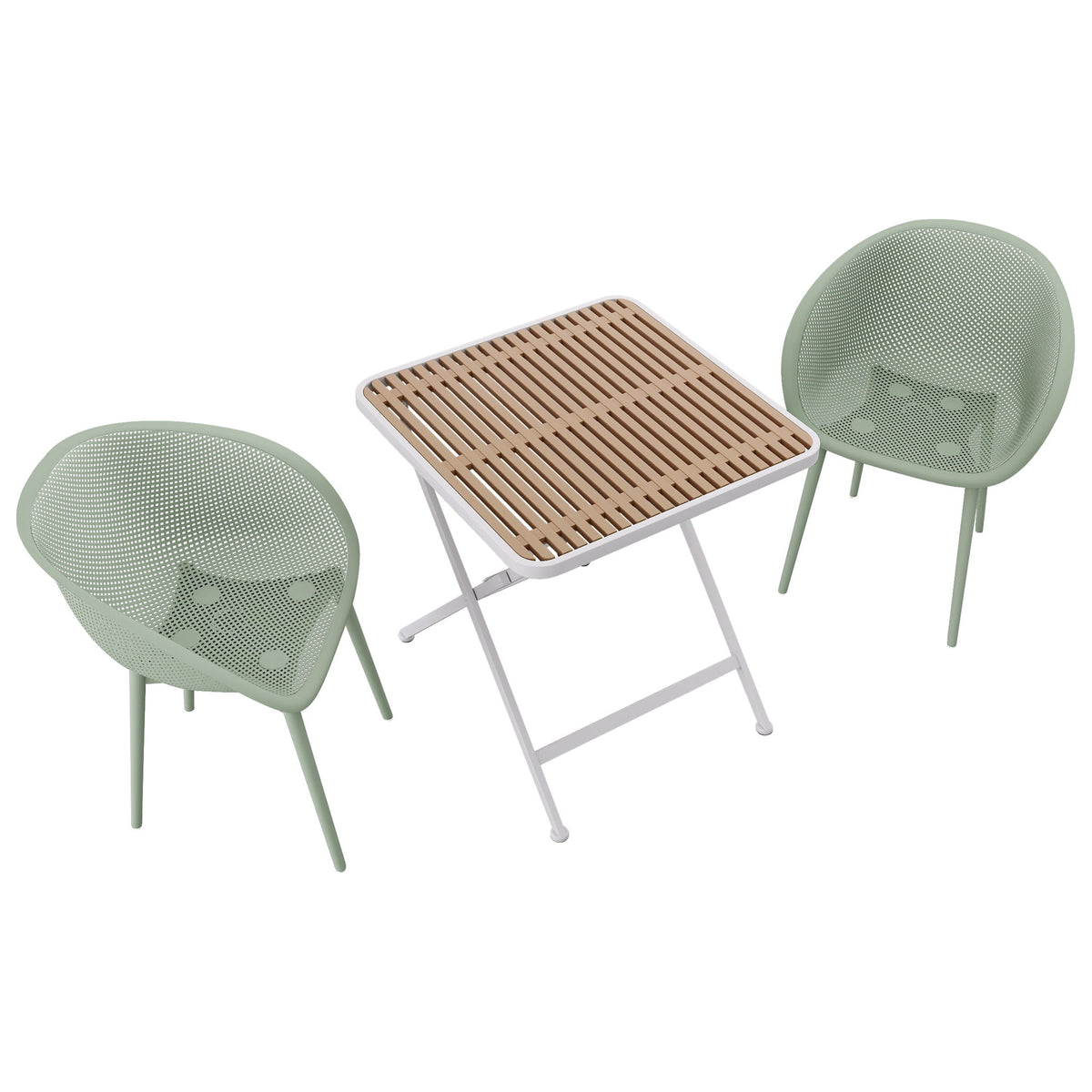 2 Pack Lounge Chair Set & Folding Square Table