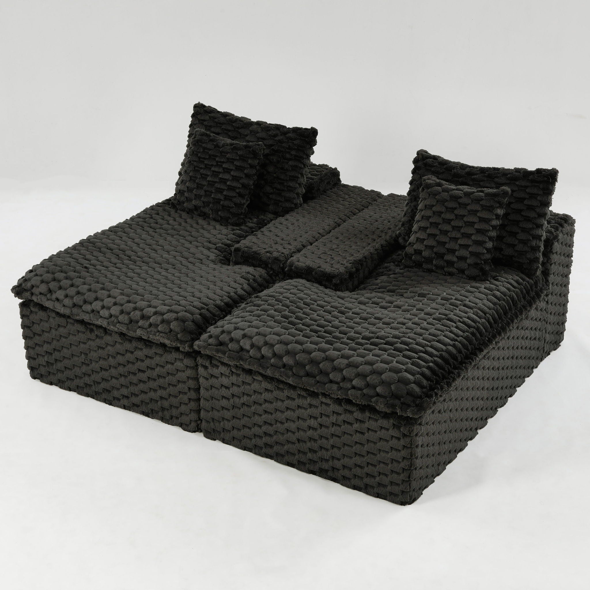 Double Chaise Lounge With Full Compressed Sponge