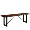 U - Shape Bench With 2 Tone - Black / Walnut