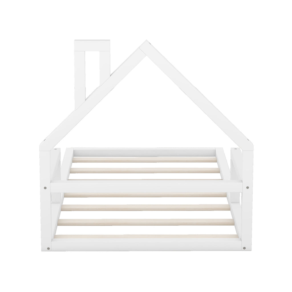 Floor Bed With House Shaped Headboard