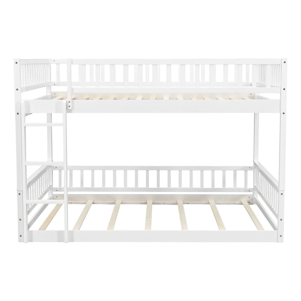 Bunk Bed With Ladder And Guardrails