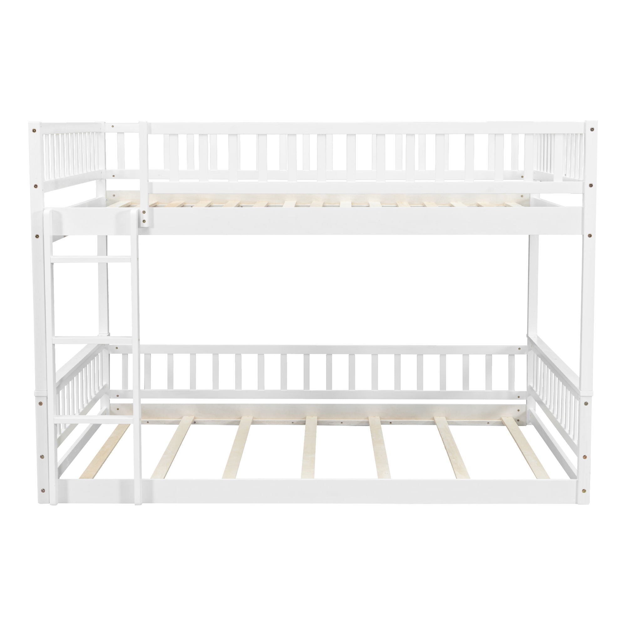 Bunk Bed With Ladder And Guardrails