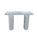 Console Table, Rectangular Entryway Desk For Living Room - Silver
